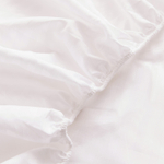 Простыня Страйп Сатин Однотонный Отель белый 100% хлопок на резинке 1x1 RR1CTH03616030