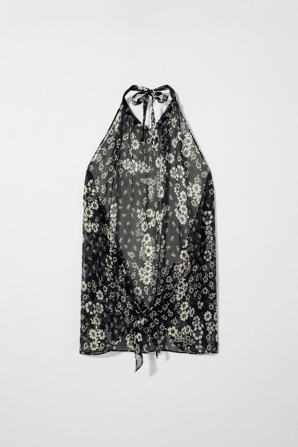 ZARA X KATE MOSS ШЕЛКОВЫЙ ТОП С ПРИНТОМ, РАЗНОЦВЕТНЫЙ