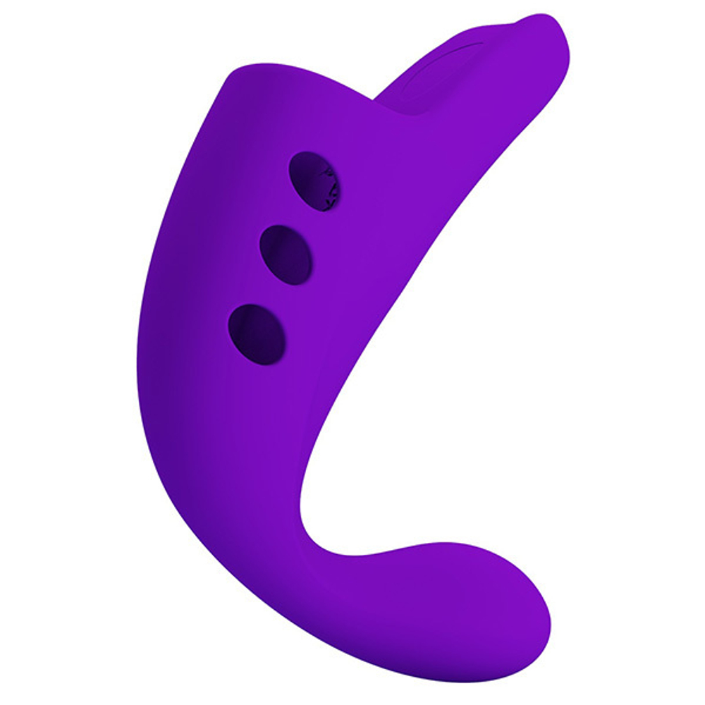 Фиолетовая вибронасадка на палец Pretty Love Gorgon BI-210298-1