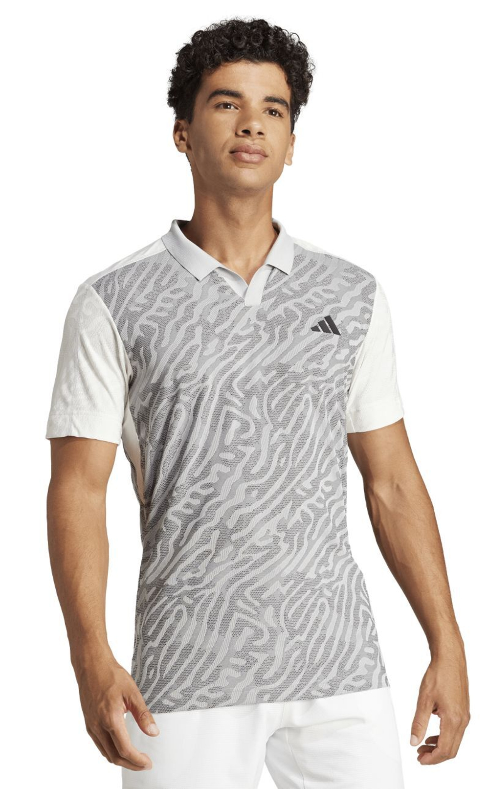 Мужское теннисное поло Adidas Tennis Airchill Pro Freelift Poloshirt - серый два/черный/белый