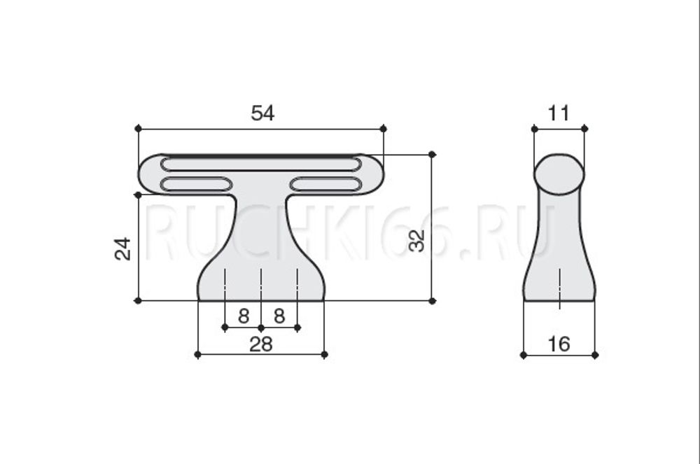 Ручка-кнопка 16мм, отделка сталь шлифованная