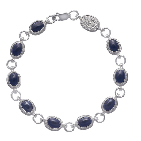 Браслет с черными фианитами