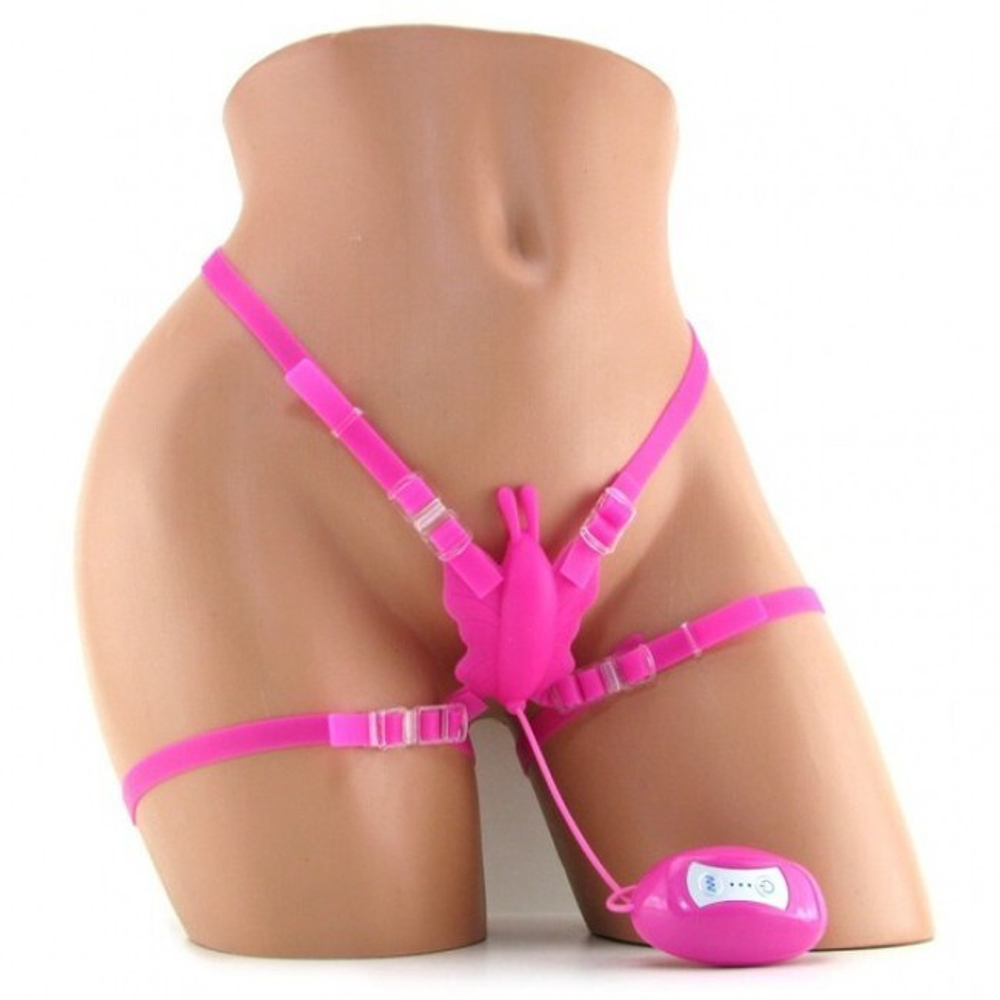 Силиконовая клиторальная бабочка Butterfly Bliss (7 режимов) (Цвет: розовый)