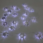 Гирлянда для дома «Серебряная снежинка» 4м 20 ламп LED, 6,3 см прозр.пров.,1 реж, IP-20, Белый (возможность соединения)