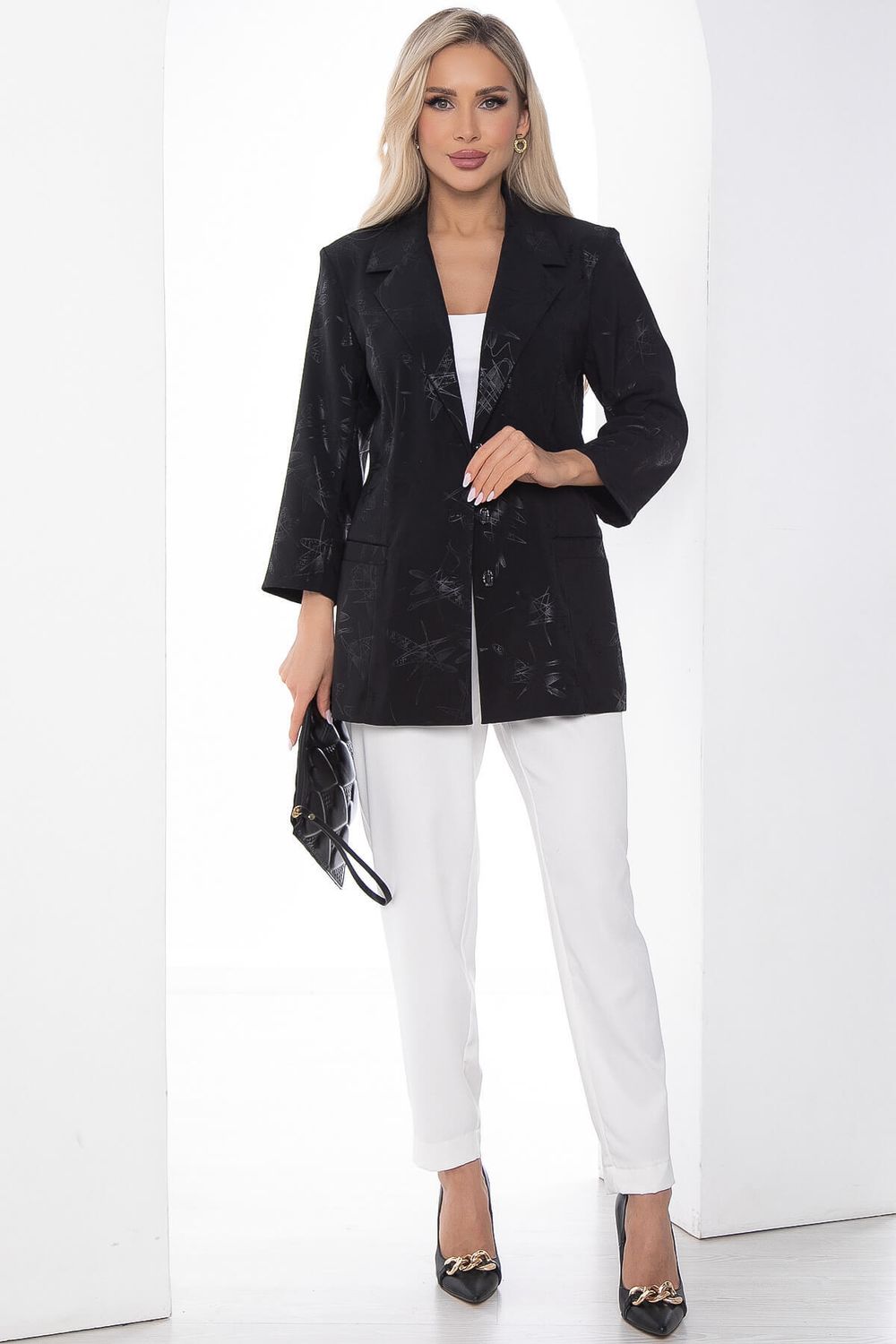 Жакет Леди шарм черный Б10083 LT Collection