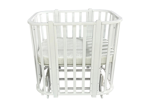 Детская кроватка ELIT (поперечный маятник/ белый/белый)