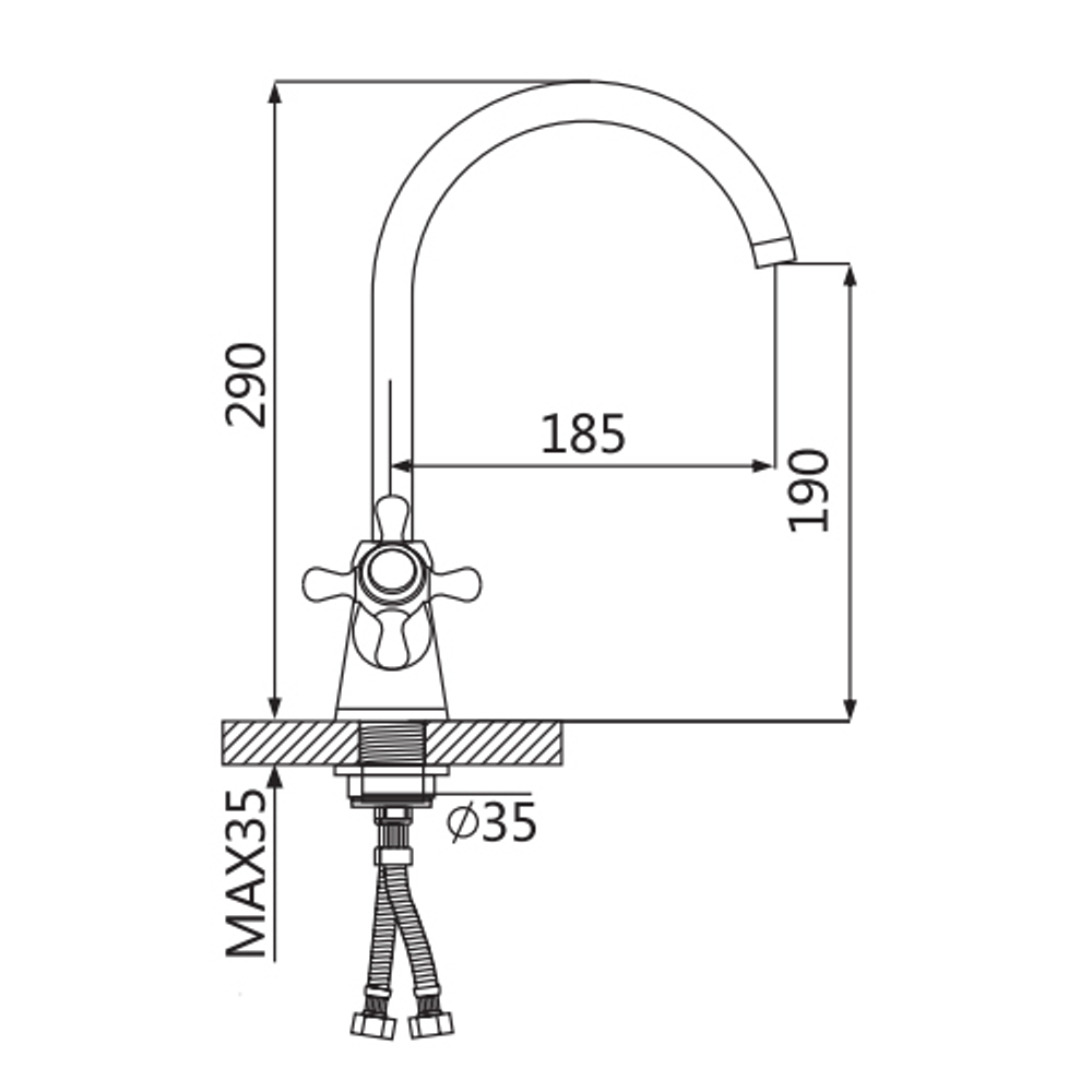 Смеситель для кухни Oute T89 T8913B-1