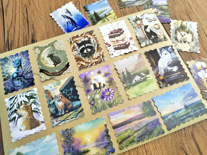 Набор наклеек-марок с иллюстрациями Стрелки Натали