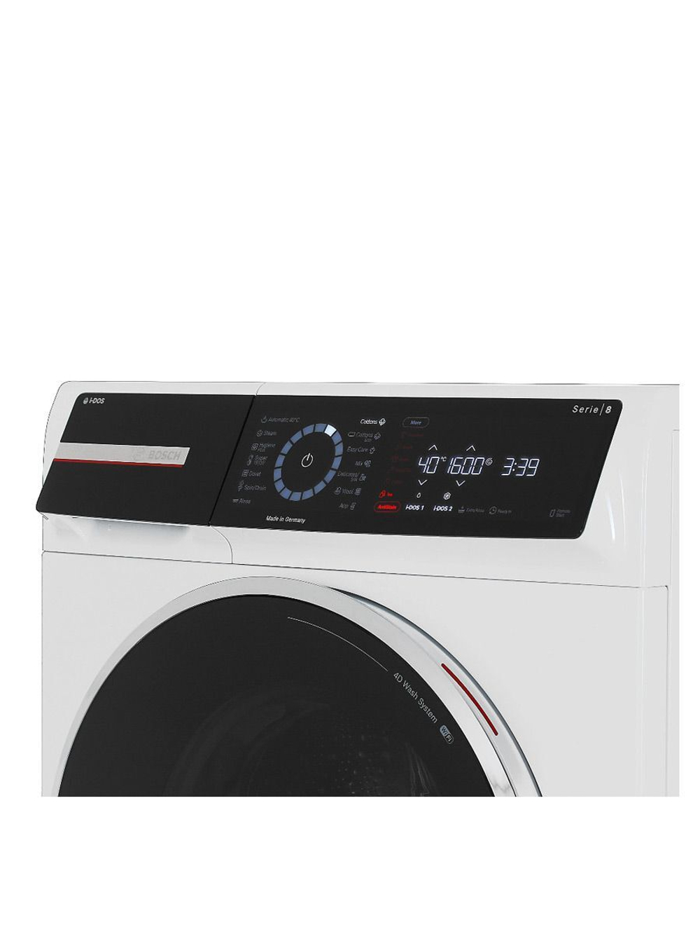 Стиральная машина BOSCH WGB256A0ME 8-Series, 10 кг, 1600 оборотов, 14 программ, защита от протечек, белая