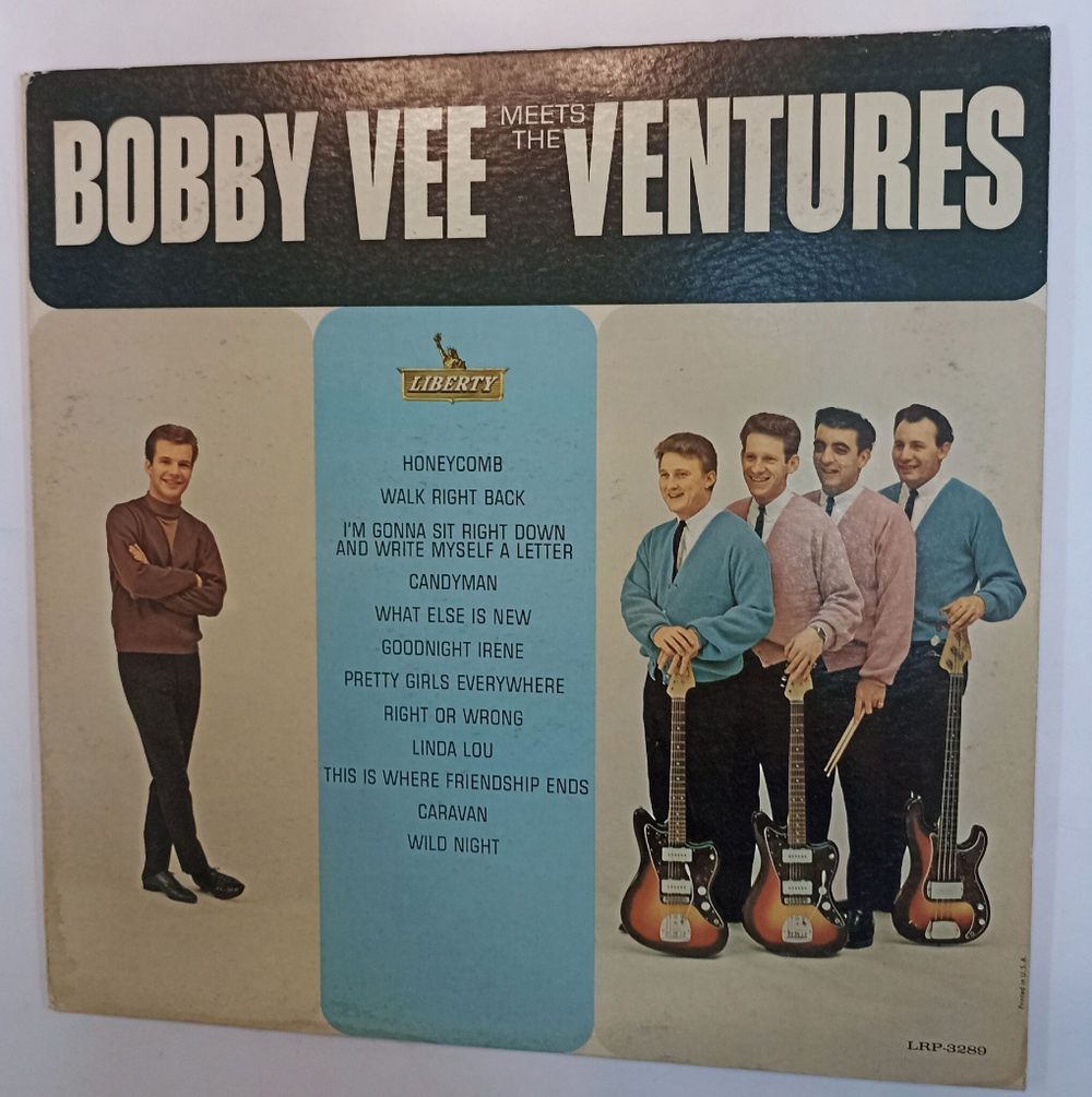 Винтажная виниловая пластинка Bobby Vee Meets The Ventures Bobby Vee Meets The Ventures (USA 1963)