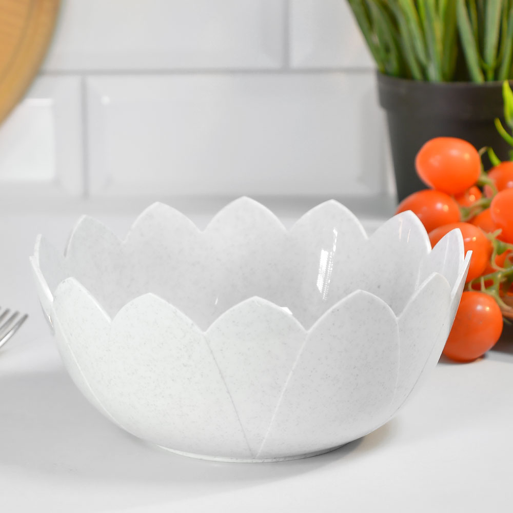 Набор салатников 4шт "Basilic", белый мрамор