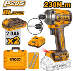 Аккумуляторный бесщеточный импульсный винтоверт INGCO CIRLI2023 INDUSTRIAL 20 В 230 Нм