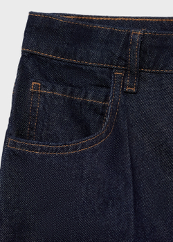 Джинсовые бермуды с высокой посадкой и эффектом потертости