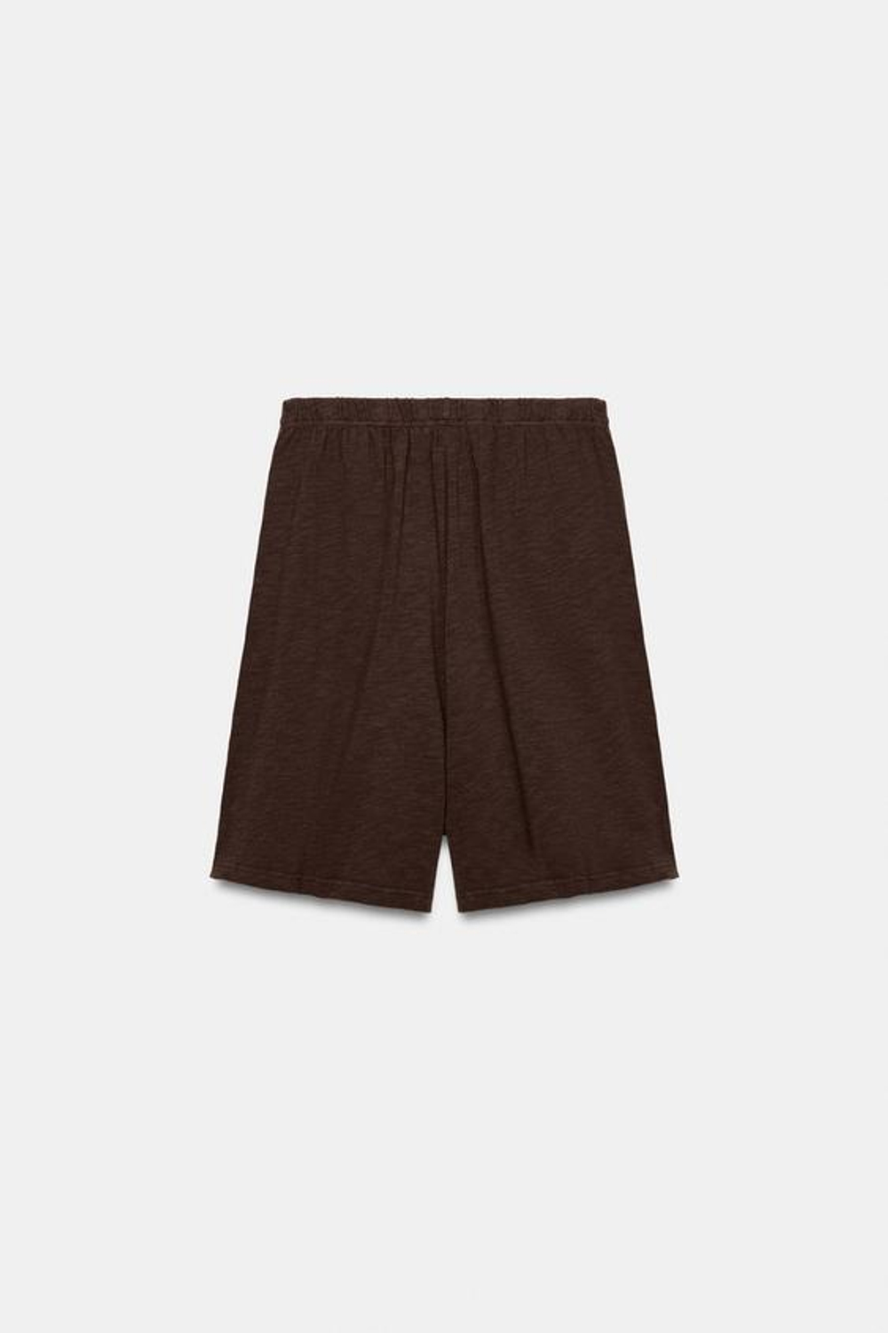 ZARA ДЛИННЫЕ ШОРТЫ ИЗ ХЛОПКА, ШОКОЛАДНЫЙ