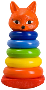 9236/Пирамида-качалка Лисичка 26см в сетке 8дет/3