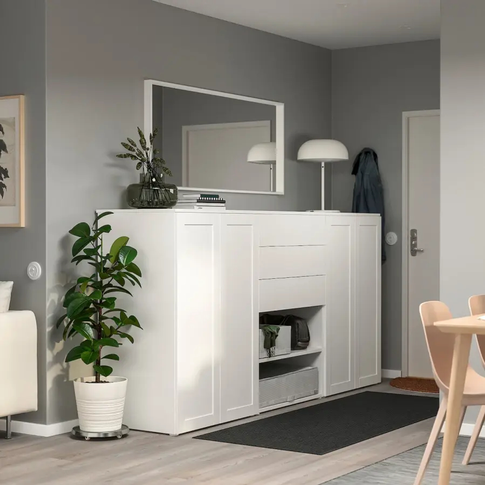 Гардеробная система - PLATSA/FONNES/SANNIDAL IKEA/ ПЛАТСА/ФОННЕС/САННИДАЛЬ ИКЕА, 57х123х240 см, белый