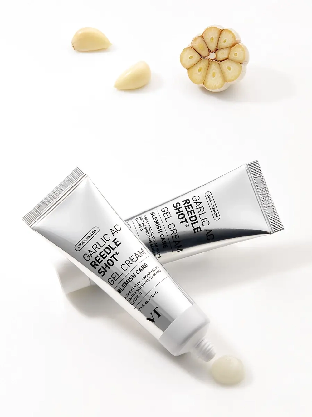 VT Cosmetics Противовоспалительный гель-крем с экзосомами чеснока и микроиглами Garlic AC Reedle Shot Gel Cream 50 мл