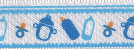 Лента атласная 12 мм с рисунком, цв.G7/001