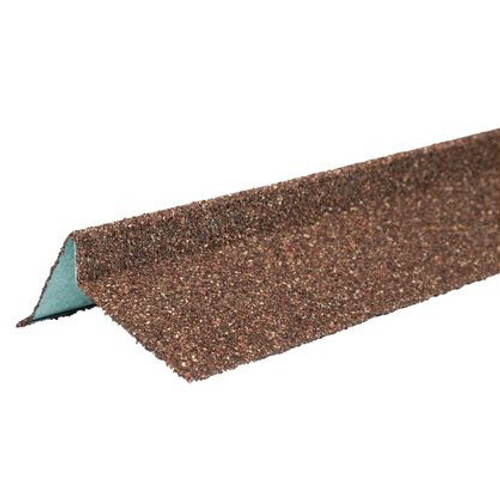 Планка торцевая Технониколь Shinglas с гранулятом бронзовая левая 75х25х65х5 мм