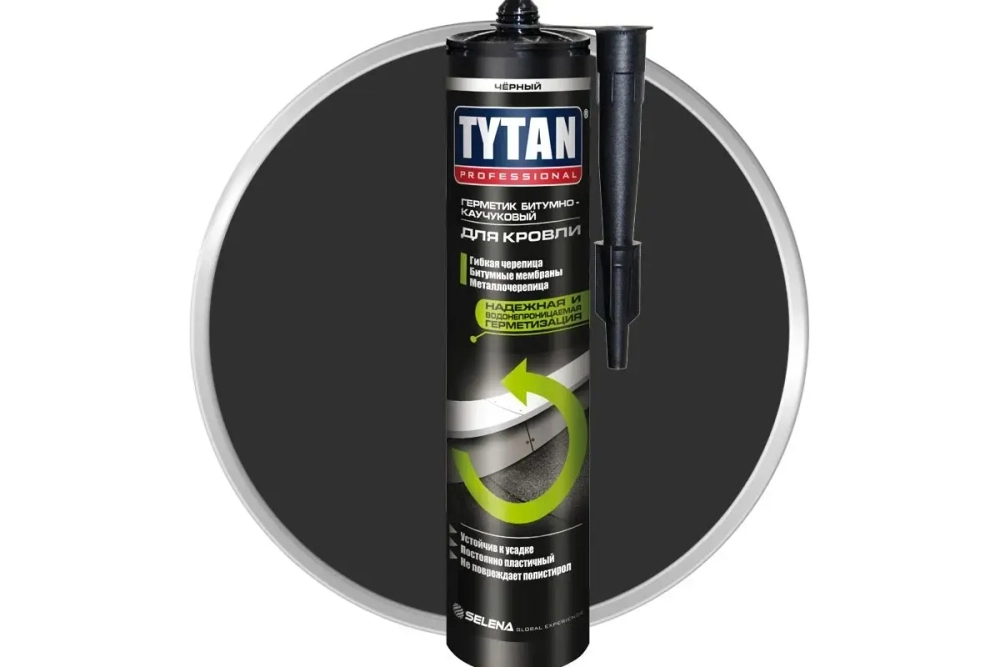 TYTAN PROFESSIONAL герметик битумно-каучуковый для кровли ЧЕРНЫЙ