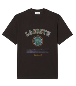 Теннисная футболка Lacoste Print Cotton - brown