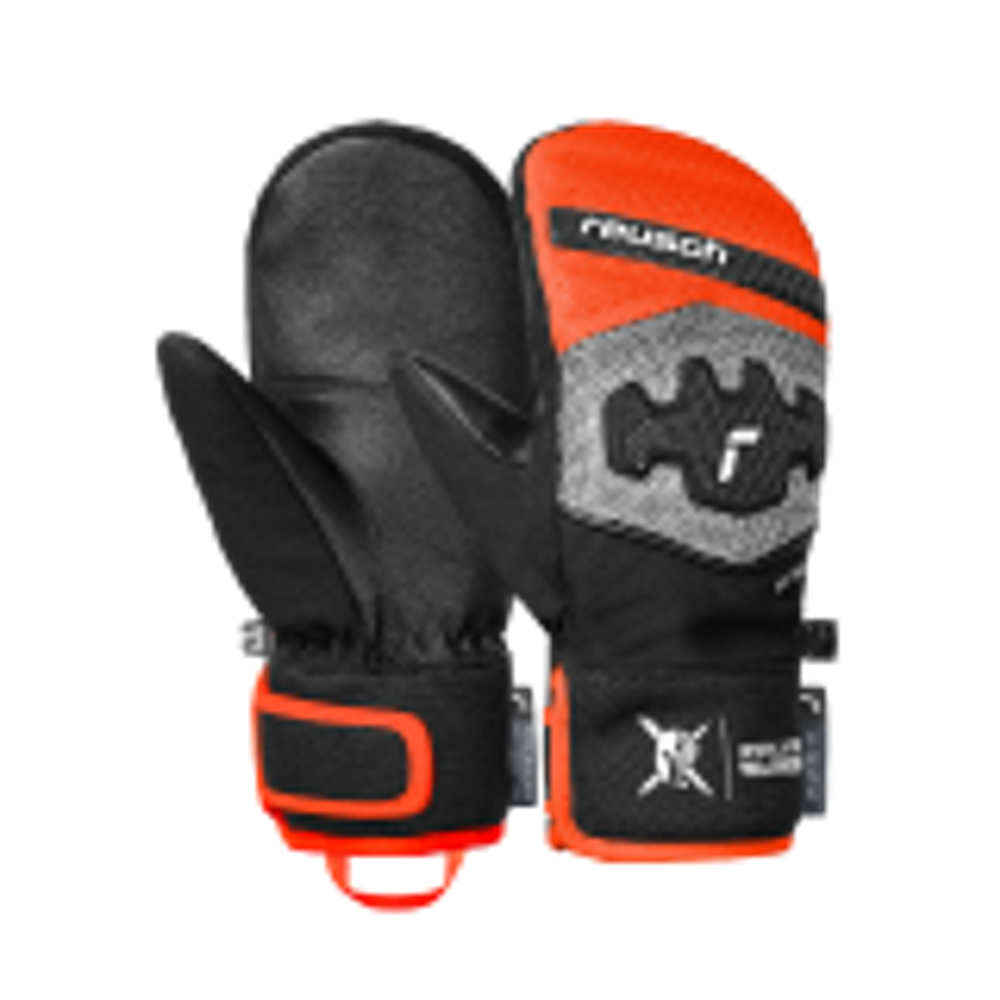 REUSCH 25/26 варежки горнолыжные юниорские 6571544_7588 Worldcup Warrior Prime R-Tex XT Junior Mitten Bl/Sil/Fl Red