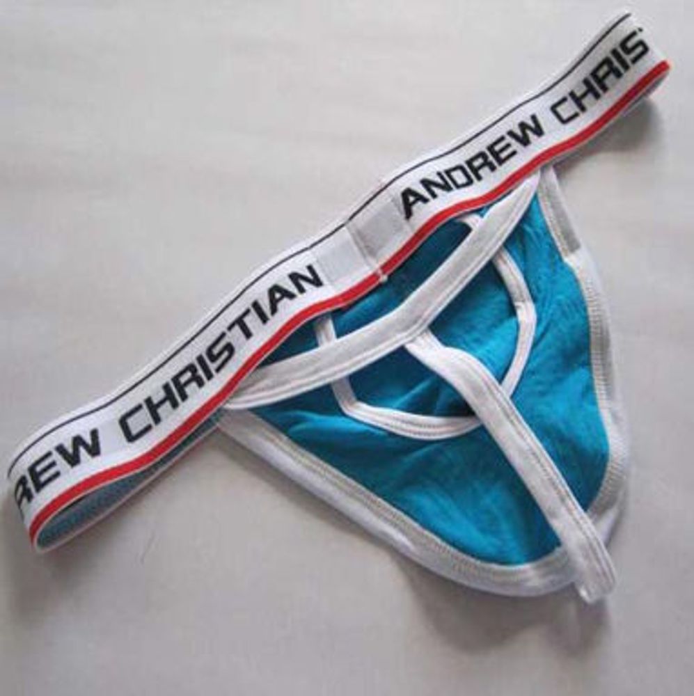 Мужские трусы стринги Andrew Christian Freestyle String Flexsoft Y-Back Aqua  AC35