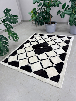 Ковер прямоугольный натуральный мех овчина, 210 х 170 см.