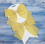 Бант на ёлку "Волшебство" 15*15 cм (набор 2 шт.) Золото (Серпантин)