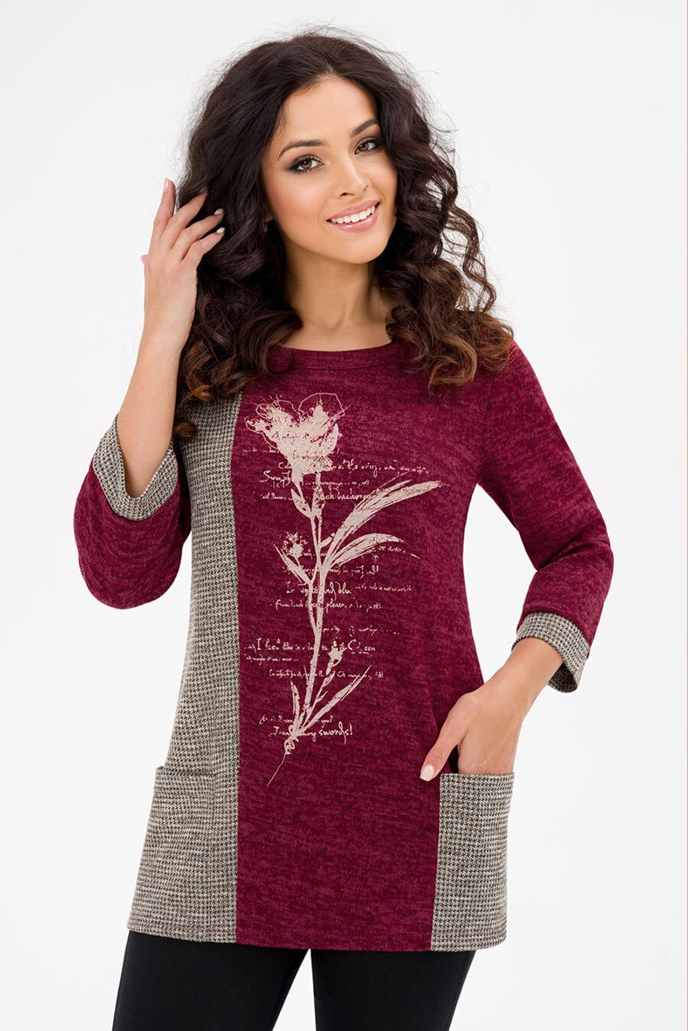 Туника Мартина (48-56) Serenada гранатовый (Акция)