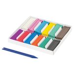 Пластилин классический ОФИСМАГ, 12 цветов, 240 г, СО СТЕКОМ, 105724