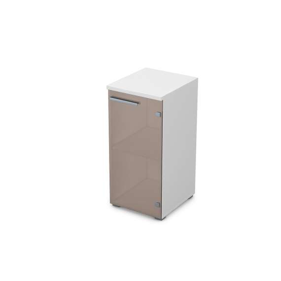 9П.023.2 Пенал низкий со стеклом (400*450*845)