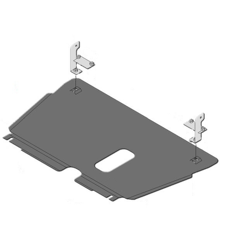 Защита картера и КПП (сталь 2 мм) для Toyota Yaris 2005-2020 (V - все), Toyota Vitz 2005-2020 (V - все, 2WD) Alfeco.ALF2458st