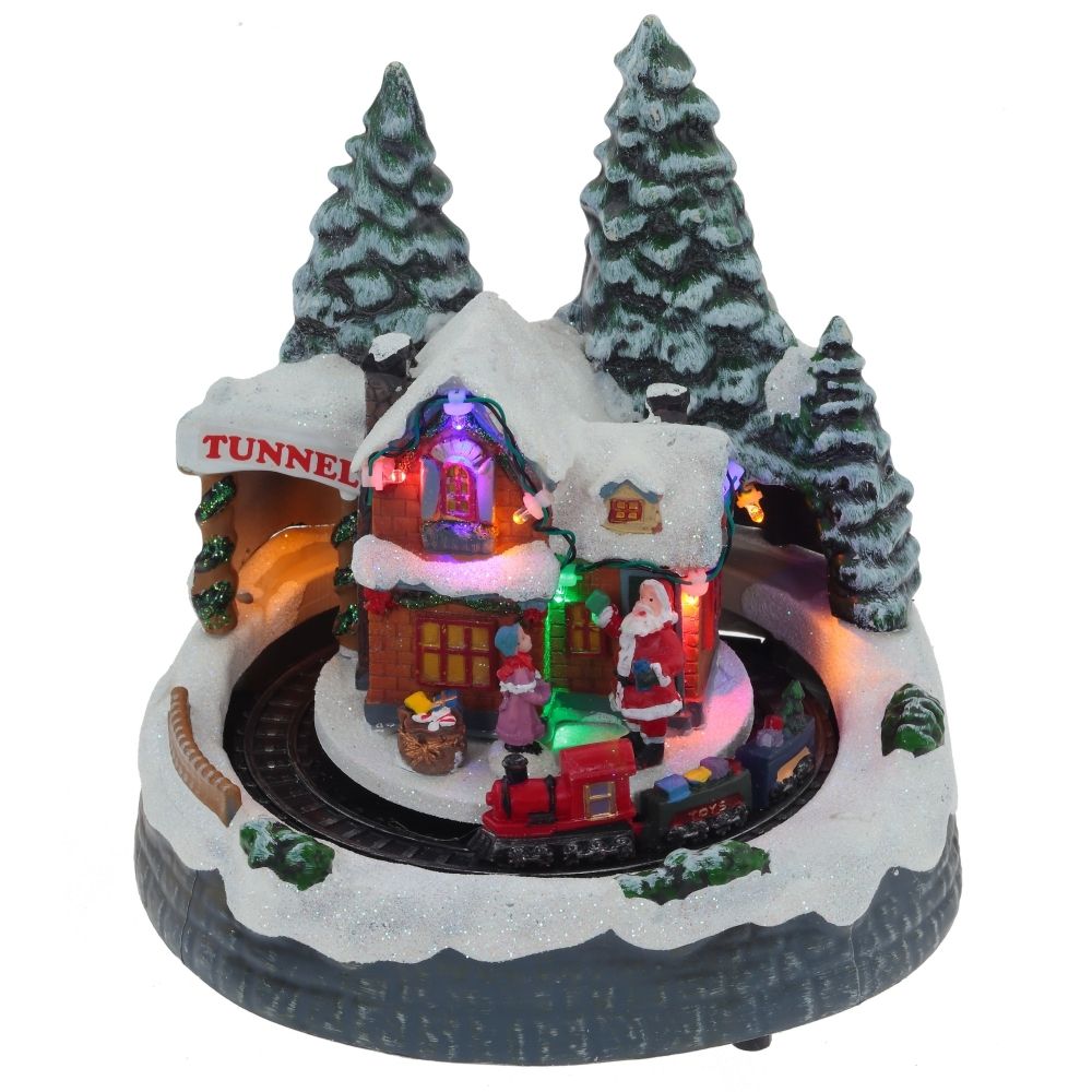 GAEM Фигурка декоративная "Рождество" (подсветка, движение, 3xAA, н/п), L19 W18 H20,5 см