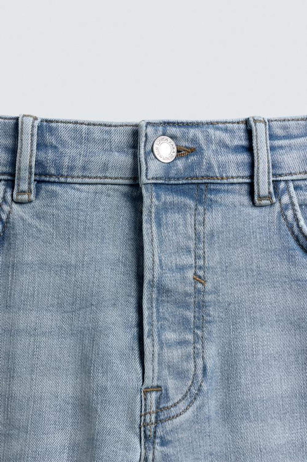 ZARA ДЖИНСЫ SKINNY FIT С ДЫРАМИ, ГОЛУБОЙ