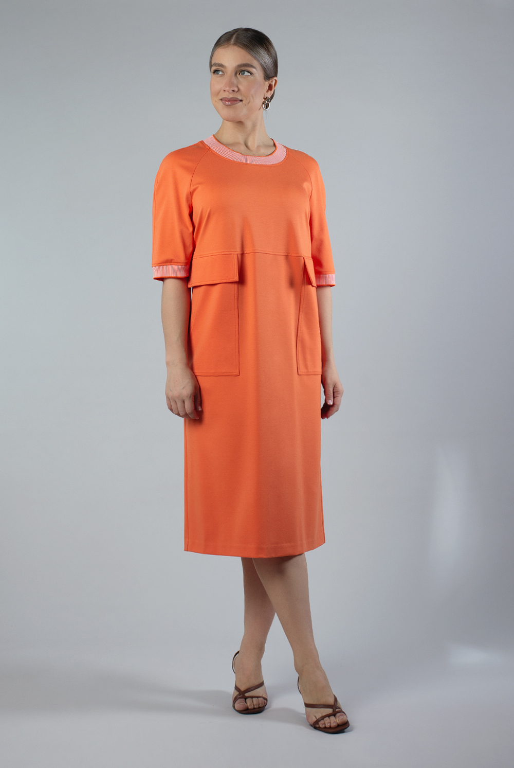 Платье женское 4351АП, апельсин #308Апе054351АП