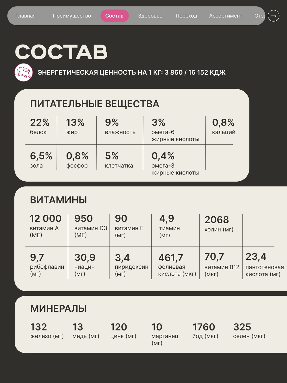 Корм сухой для взрослых собак средних пород, премиум полнорационный комплекс, забота о здоровье печени, с говядиной, 12 кг, QUATTRO