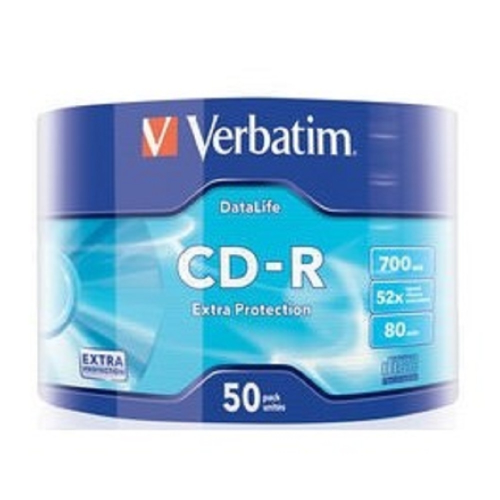 Оптический диск CD-R Verbatim Диски CD-R 700Mb 52x bulk (50шт) (43787)