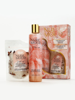 Подарочный набор NUDE MOOD, гель для душа 250 мл, аромат вишни и соль для ванны с лепестками розы 150 г, URAL LAB