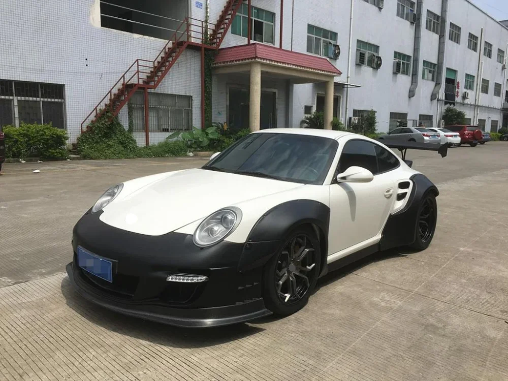 Карбоновая губа переднего бампера для PORSCHE 911 997 TURBO S 2004–2013