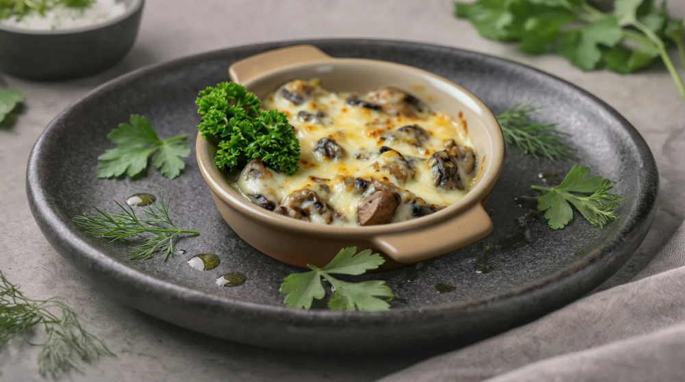 Грибы в сметане с картофелем