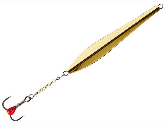 Блесна вертикальная зимняя Lucky John DOUBLE BLADE с цепочкой и тройником 60мм SG блистер