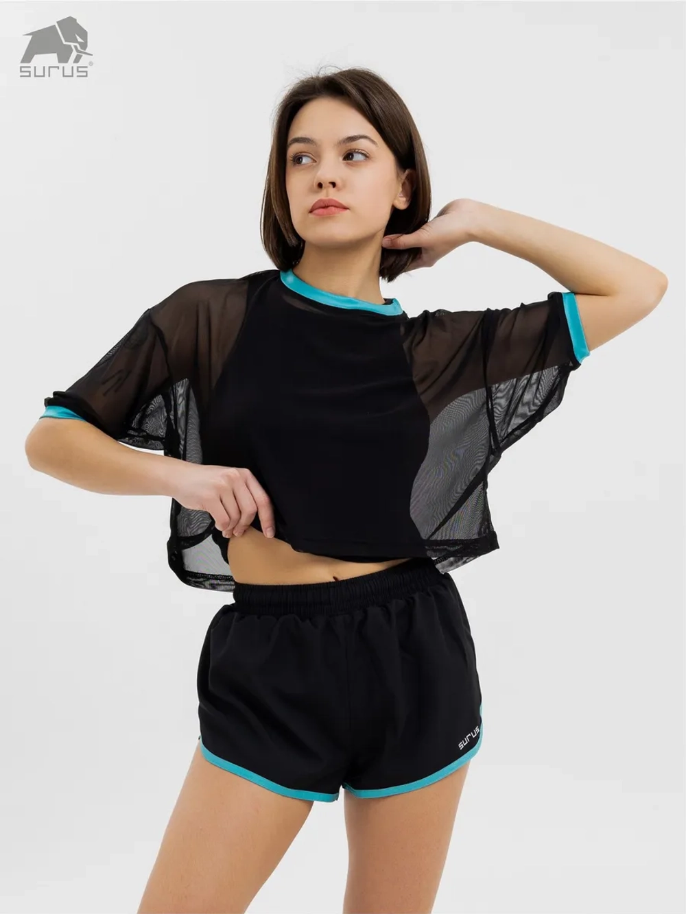 Спортивные шорты двойные для тренировок