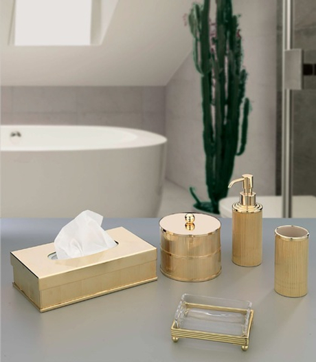 Декор Мыльница Cre Art Bath England, хрустальное стекло, позолота 24 К Золото