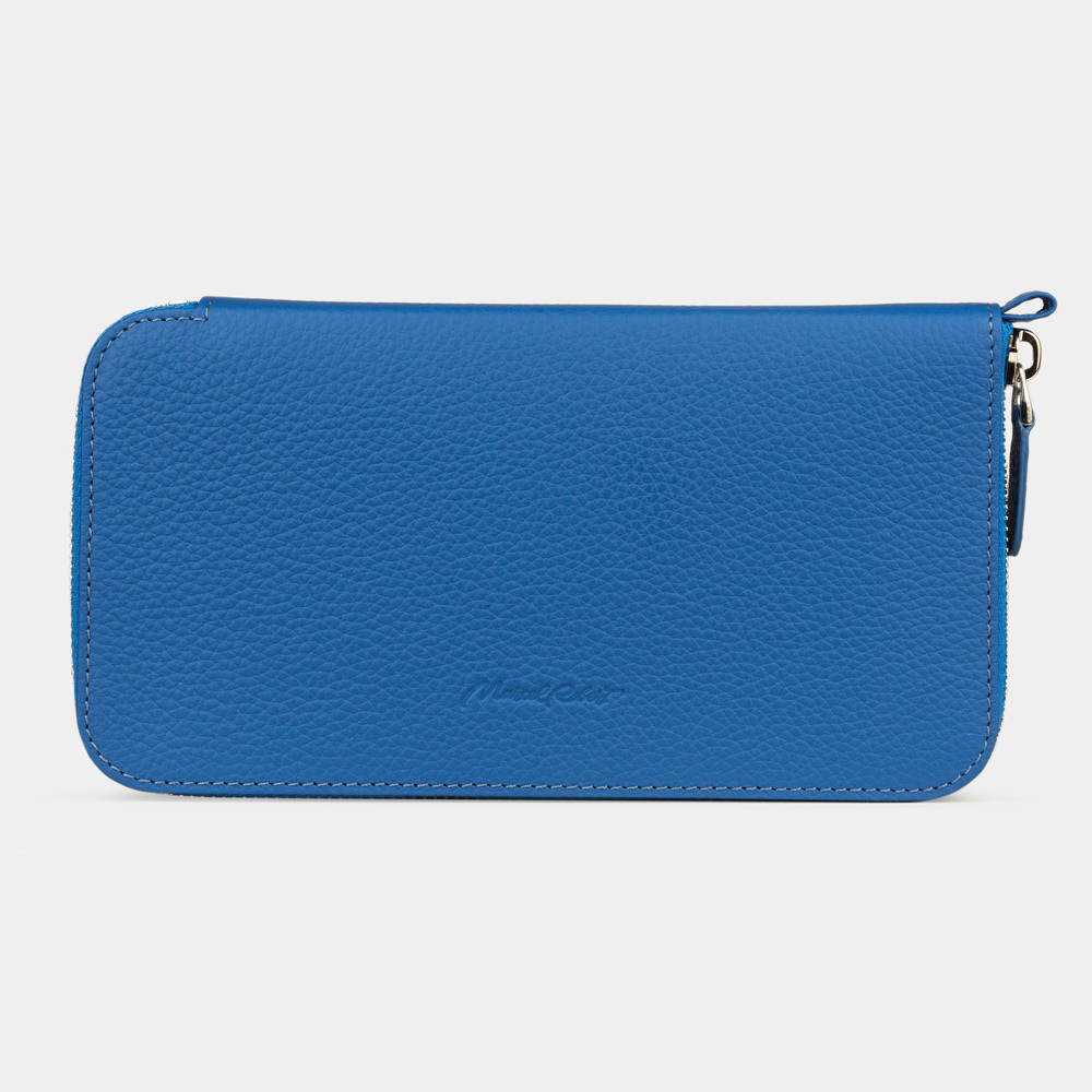 Кошелек длинный Marquise из кожи теленка, синего цвета