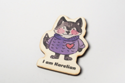 Магниты деревянные «Тёплая Карелия»