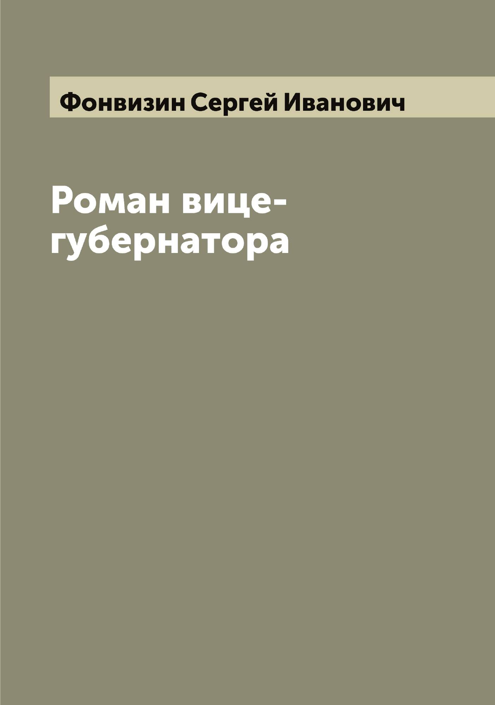 Роман вице-губернатора | Фонвизин Сергей Иванович