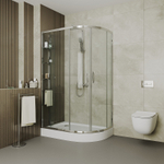 Душевой уголок Grossman Classic 120х80 L GR-9120L профиль Хром стекло прозрачное