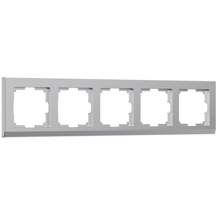 Рамка Werkel Stark на 5 постов серебряный W0051806 4690389161940