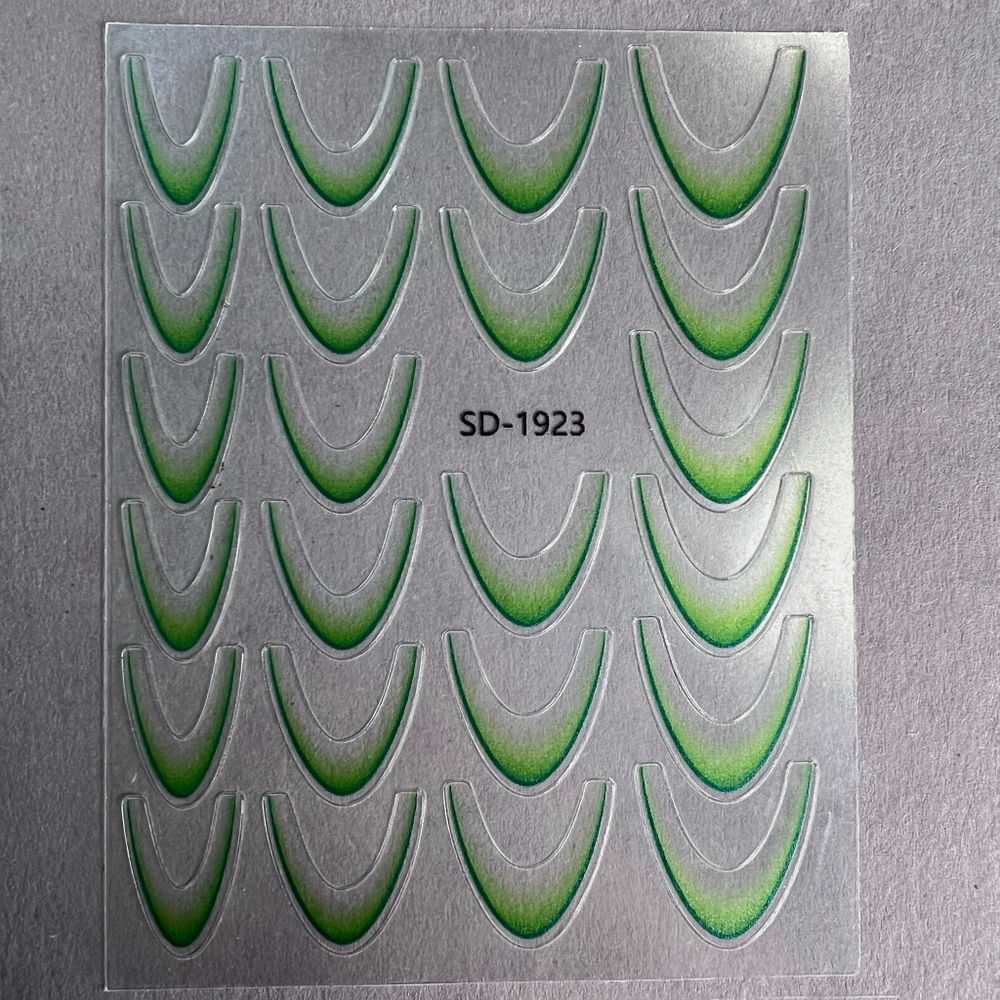 1923 Наклейки "Френч" зелёный